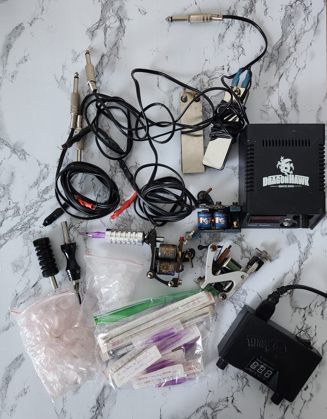 Tattoo Machine Equipment Lot Power Supply Dragonhawk Various AS-IS UNTESTED
