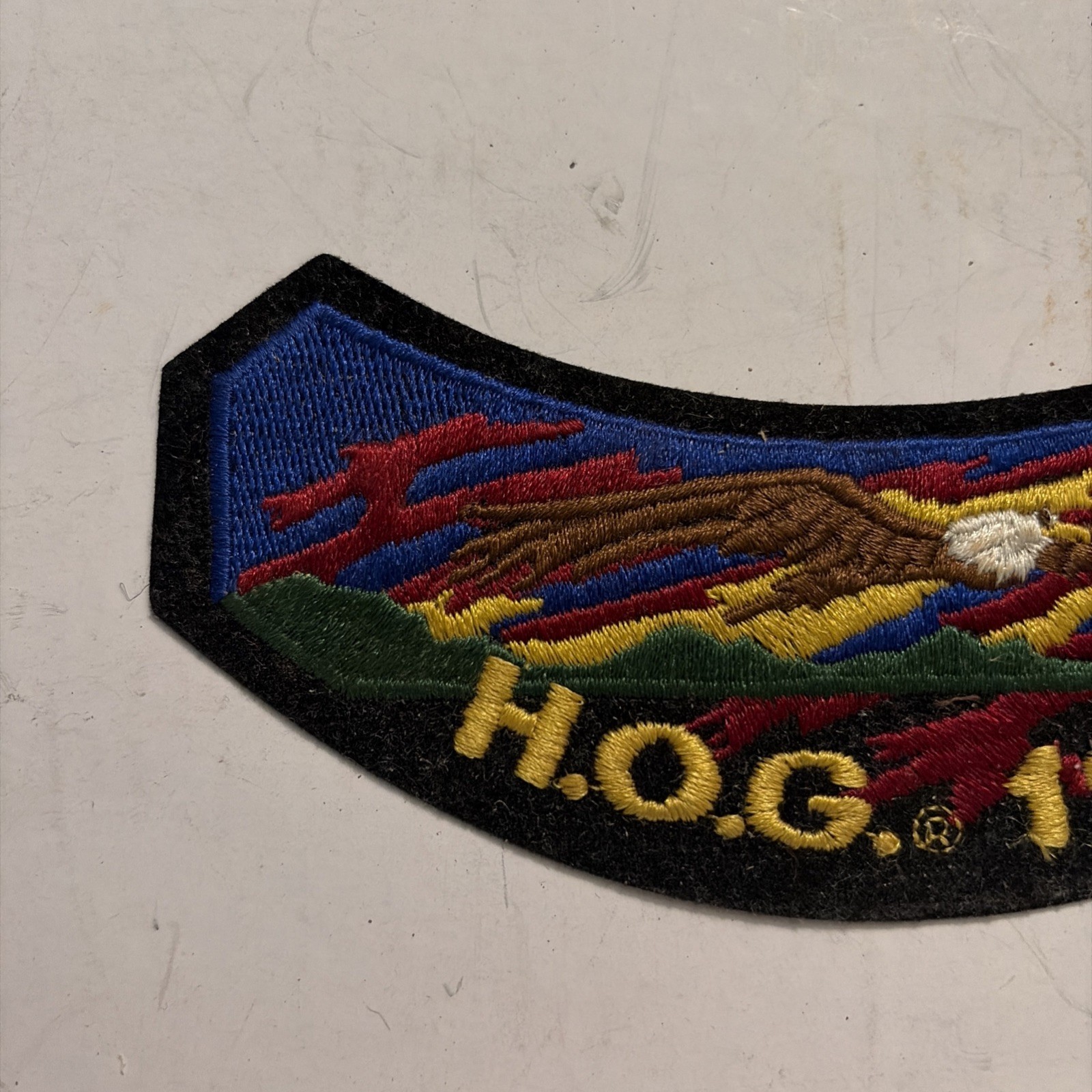 HARLEY DAVIDSON HOG 1996 Rocker PATCH HARLEY OWNERS GROUP Box1-11