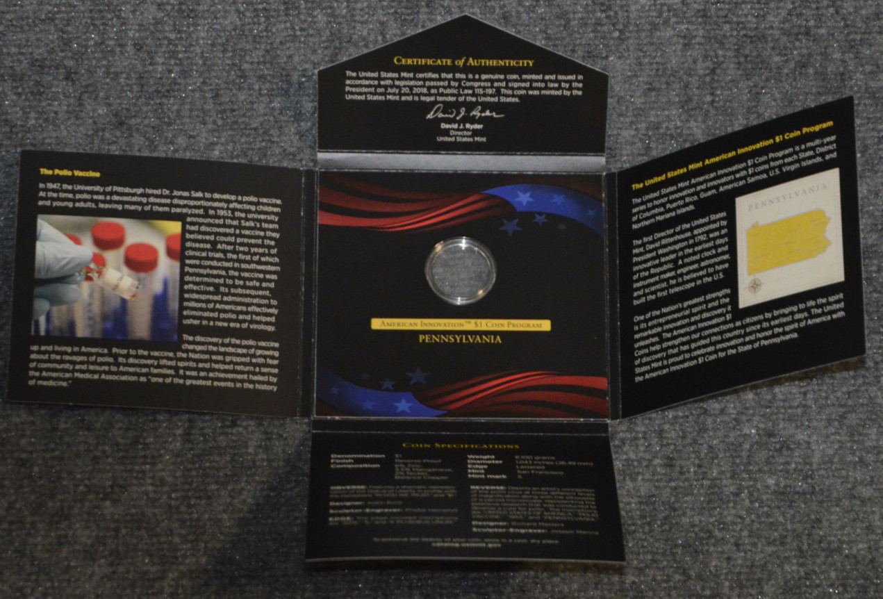 *Empty Boxes* For 2019 Reverse Proof 4 Coin Innovation 1$ Set
