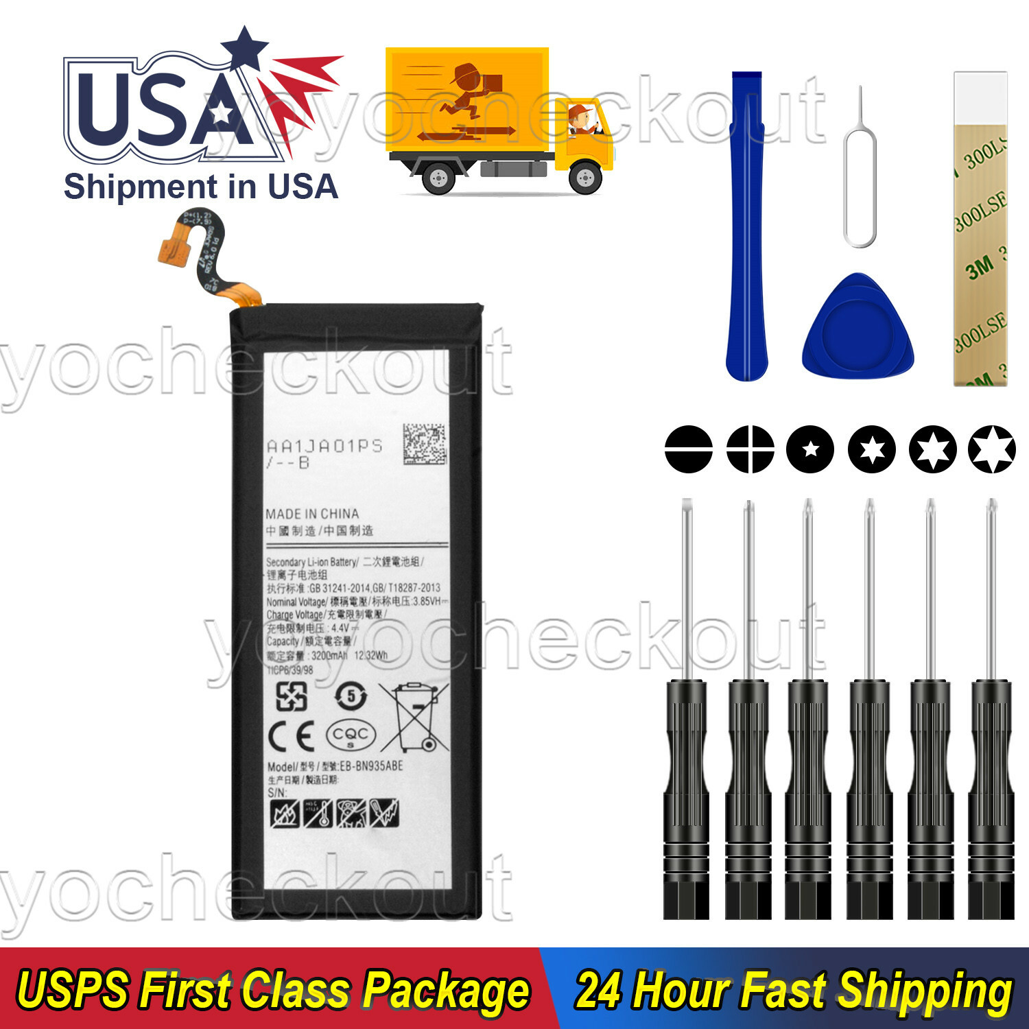 for Samsung Galaxy Note 7 SM-N935F/DS Replacement Battery EB-BN935ABE 3200mAh