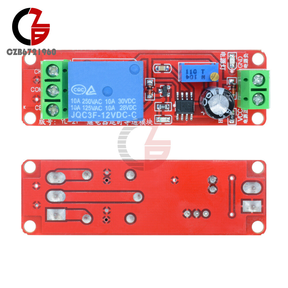 1/2/5/10PCS NE555 DC 12V Conduction Delay Relay Module Timer Switch 0 to 10 Sec