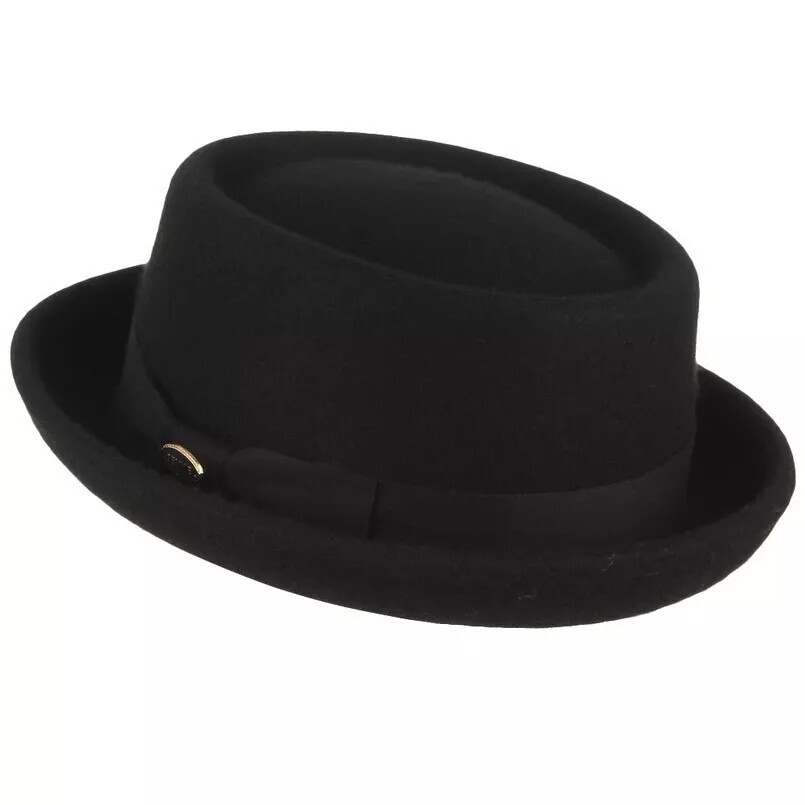Classic Pork Pie Bowler Hat Heisenberg Style Flat Fedora Jazz Cap Unisex
