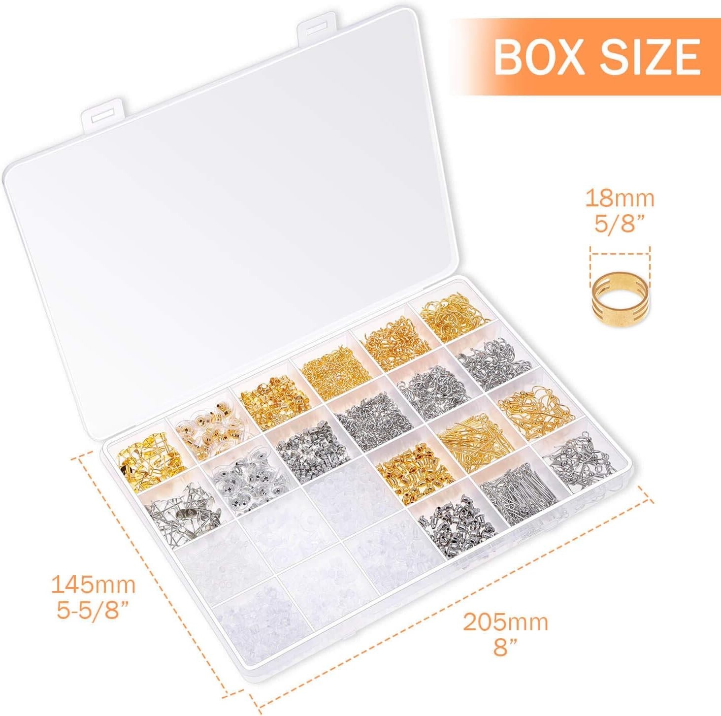 Earring Making Kit with Earring Hooks Findings, Earring Backs Posts, Jump Rin...