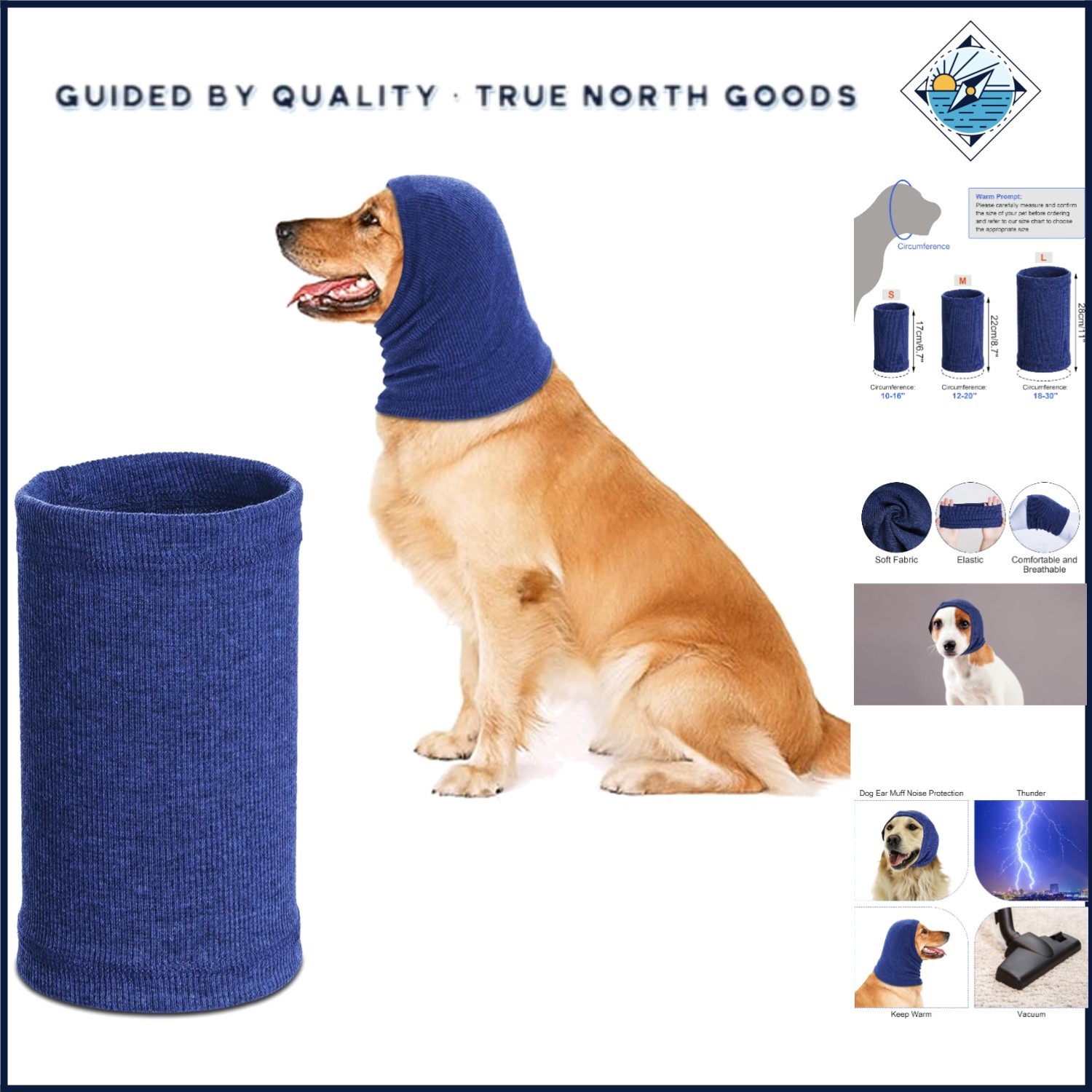 Adjustable Blue Dog Ear Muffs – Essential Noise Protection for Small Breeds