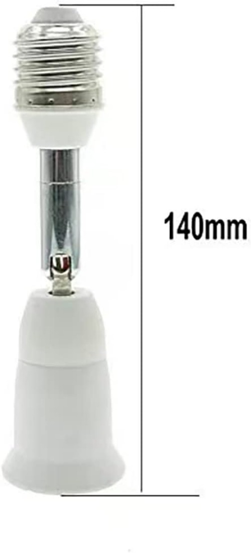 E26/E27 Light Socket Extender - 4.5 Inch Adjustable Brightness Enhancer (2-Pack)
