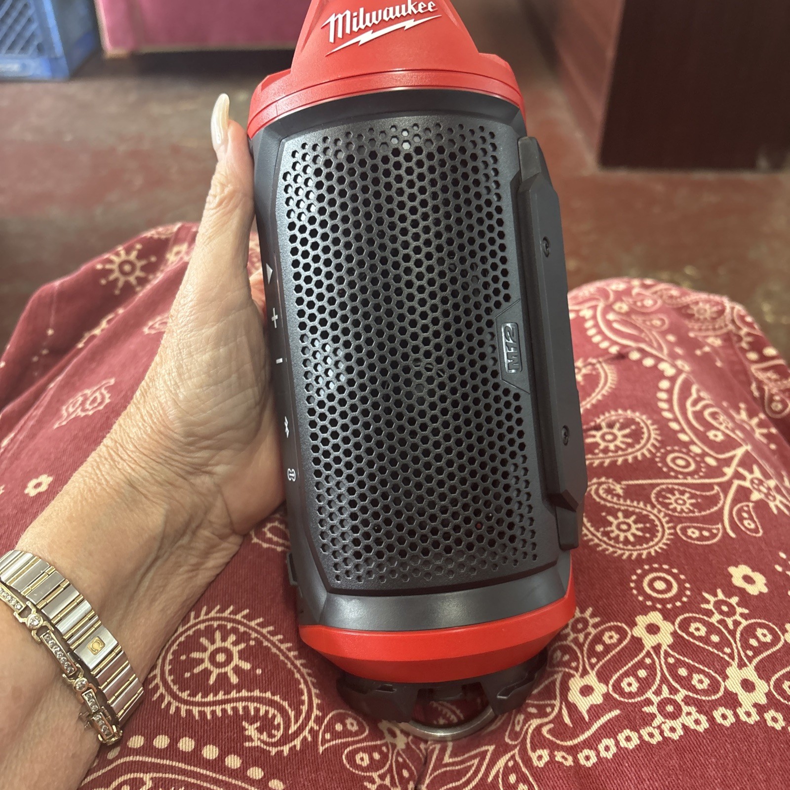 Milwaukee 2955-20 M12 12V PACKOUT Cordless Bluetooth Jobsite Speaker - with bat