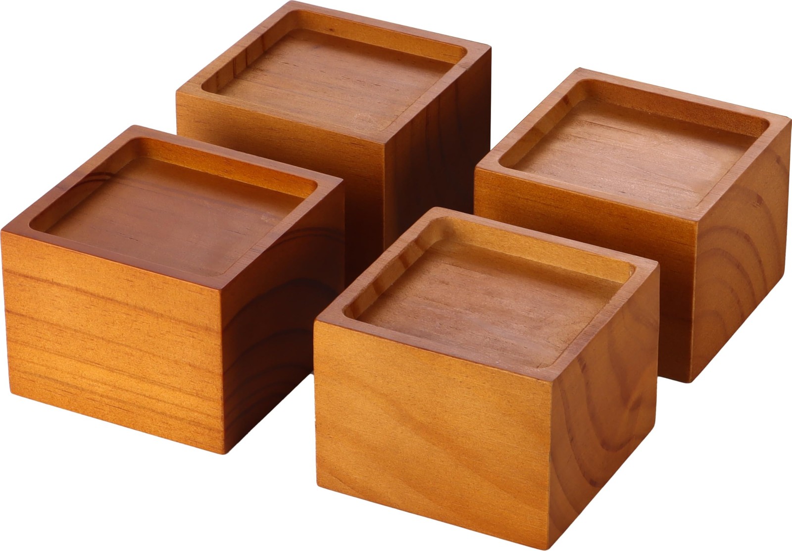 Wood Bed Furniture Risers 3 Inch Solid Pine Lift Heavy Duty Enhance Durability