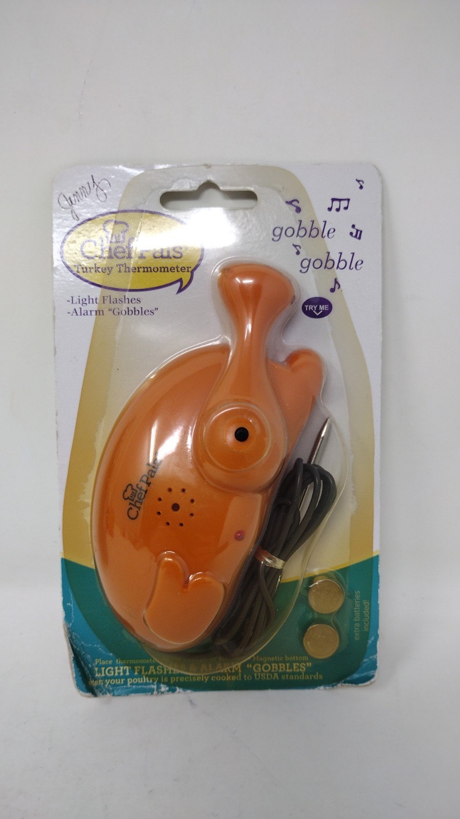 Chef Pals Gobbling Turkey Thermometer Gobble! Gobble! Makes Sounds And Lights Up