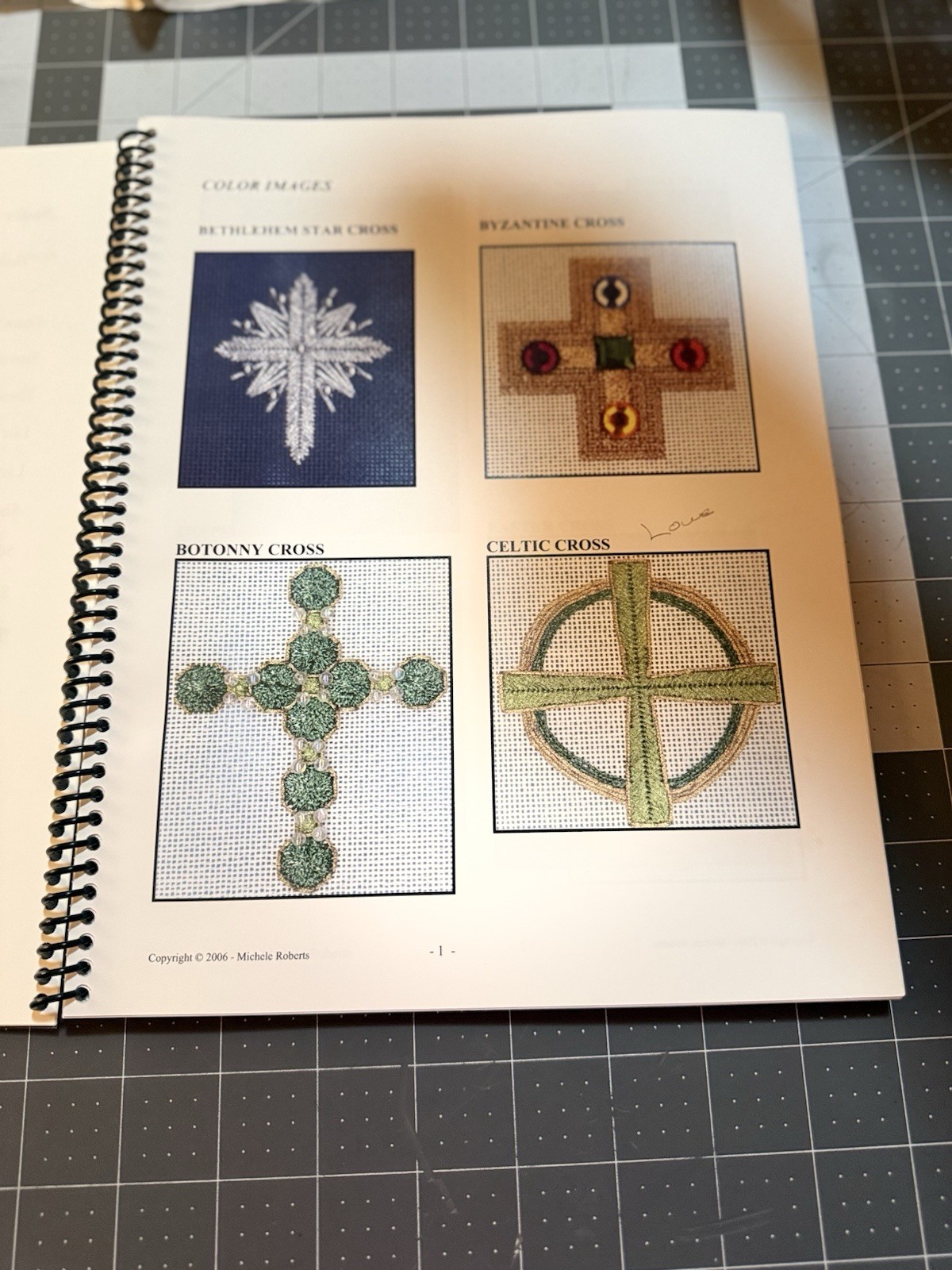 Crosses In Color - Charted For Needlepoint Patterns By Michele Robert’s - Signed