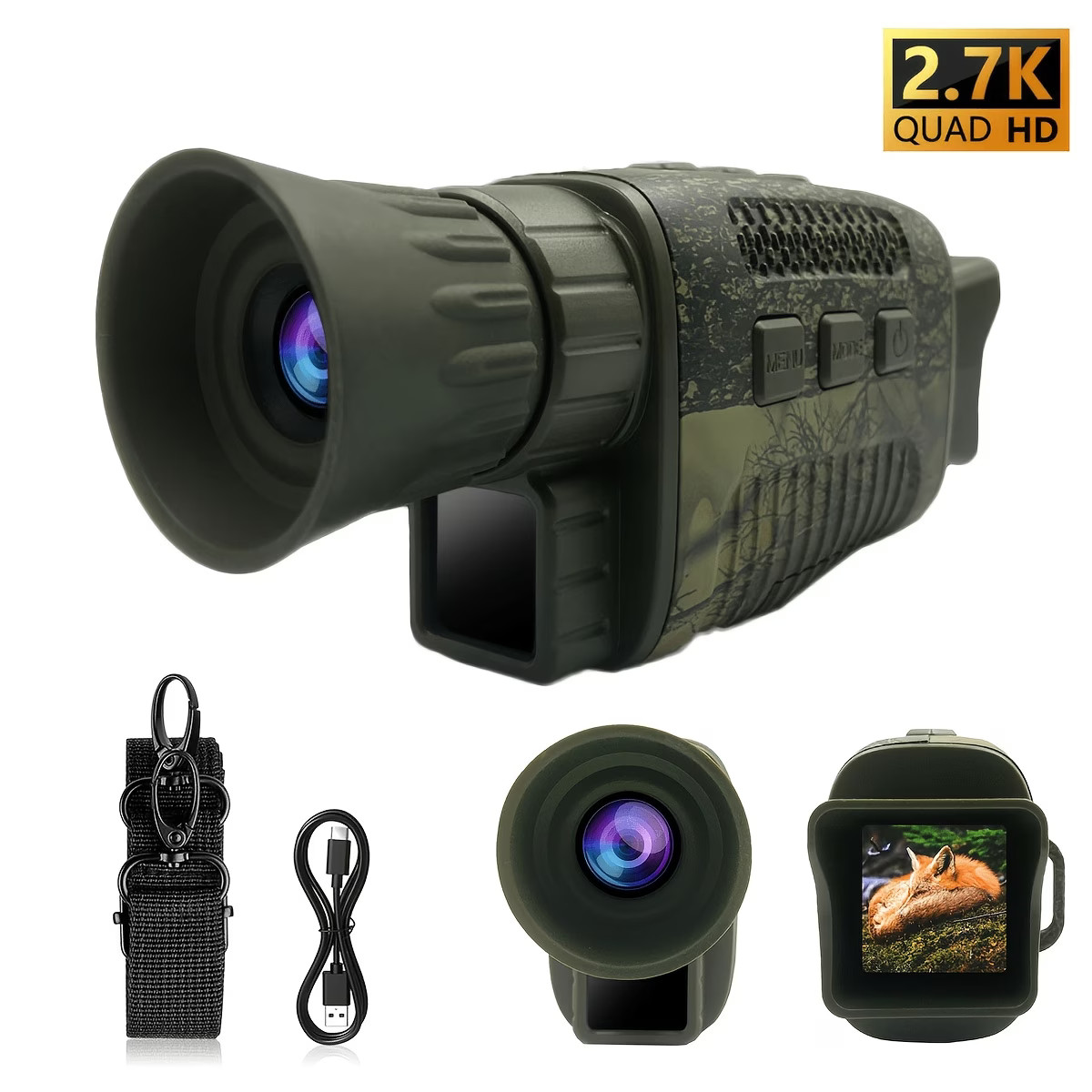 NEW Night Vision Goggles-Night Vision Binoculars 2000 mAh Battery For Hunting
