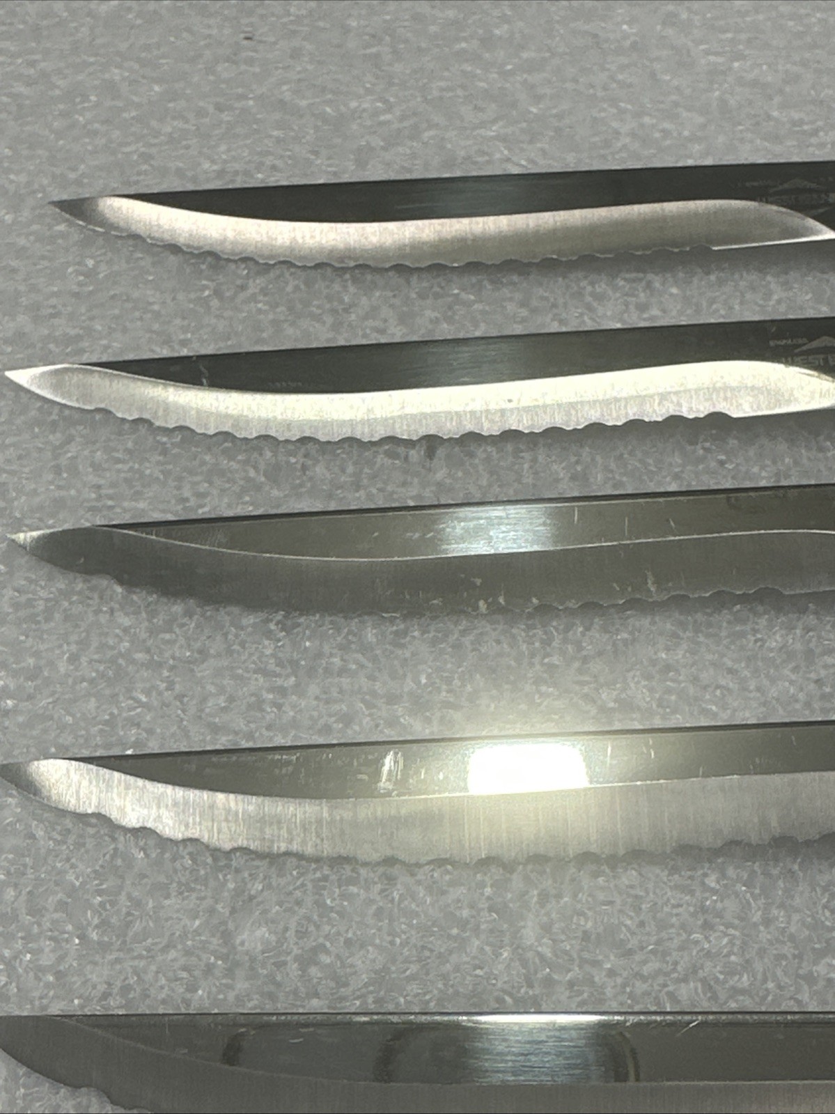 Vtg Mid Century Set (5) WEST BEND Stainless Steel Steak Knives Original Box USA