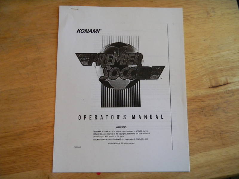 premier soccer konami   video game manual