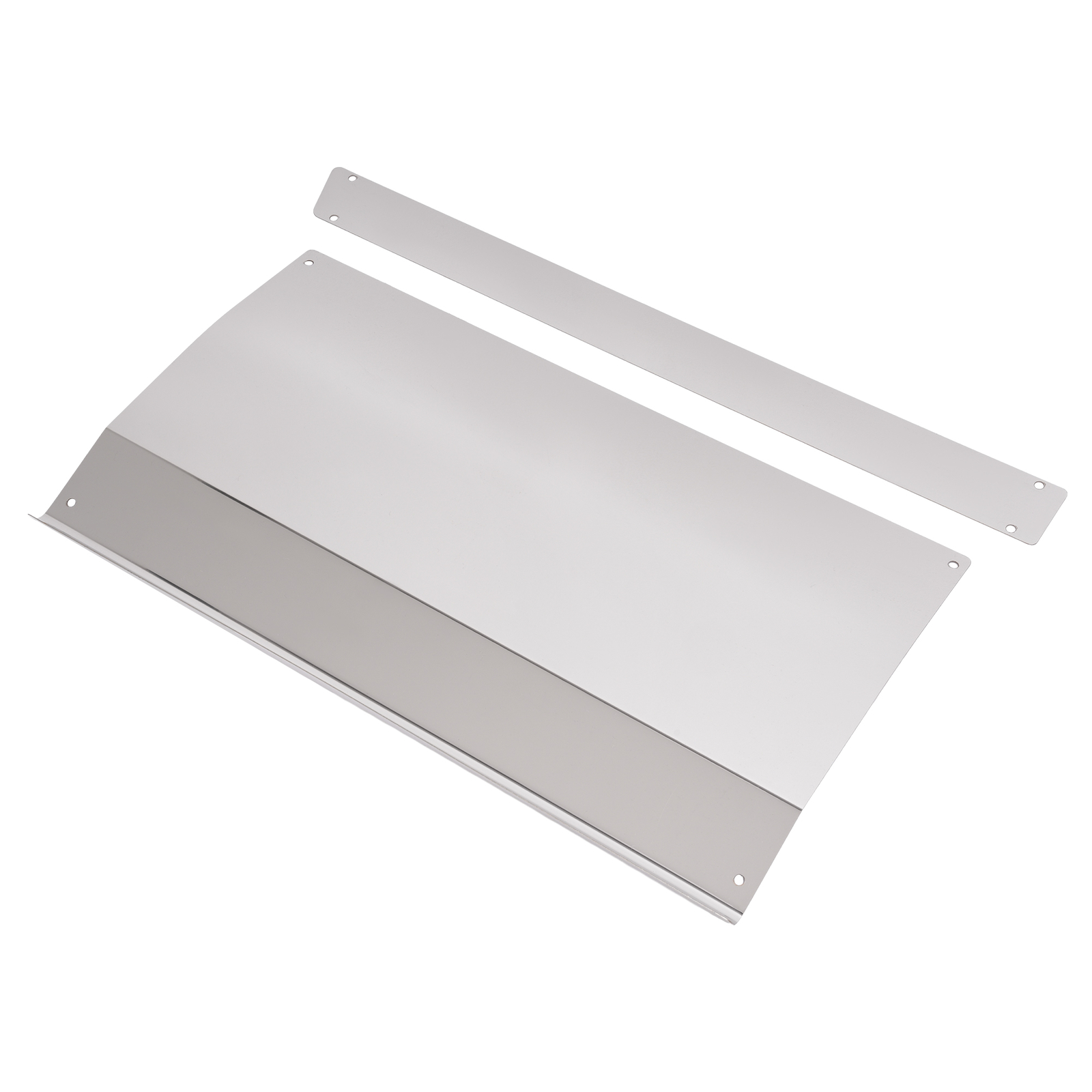 2Pcs Front Upper & Lower Kick Step Plate Panel Silvery For Kenworth T680