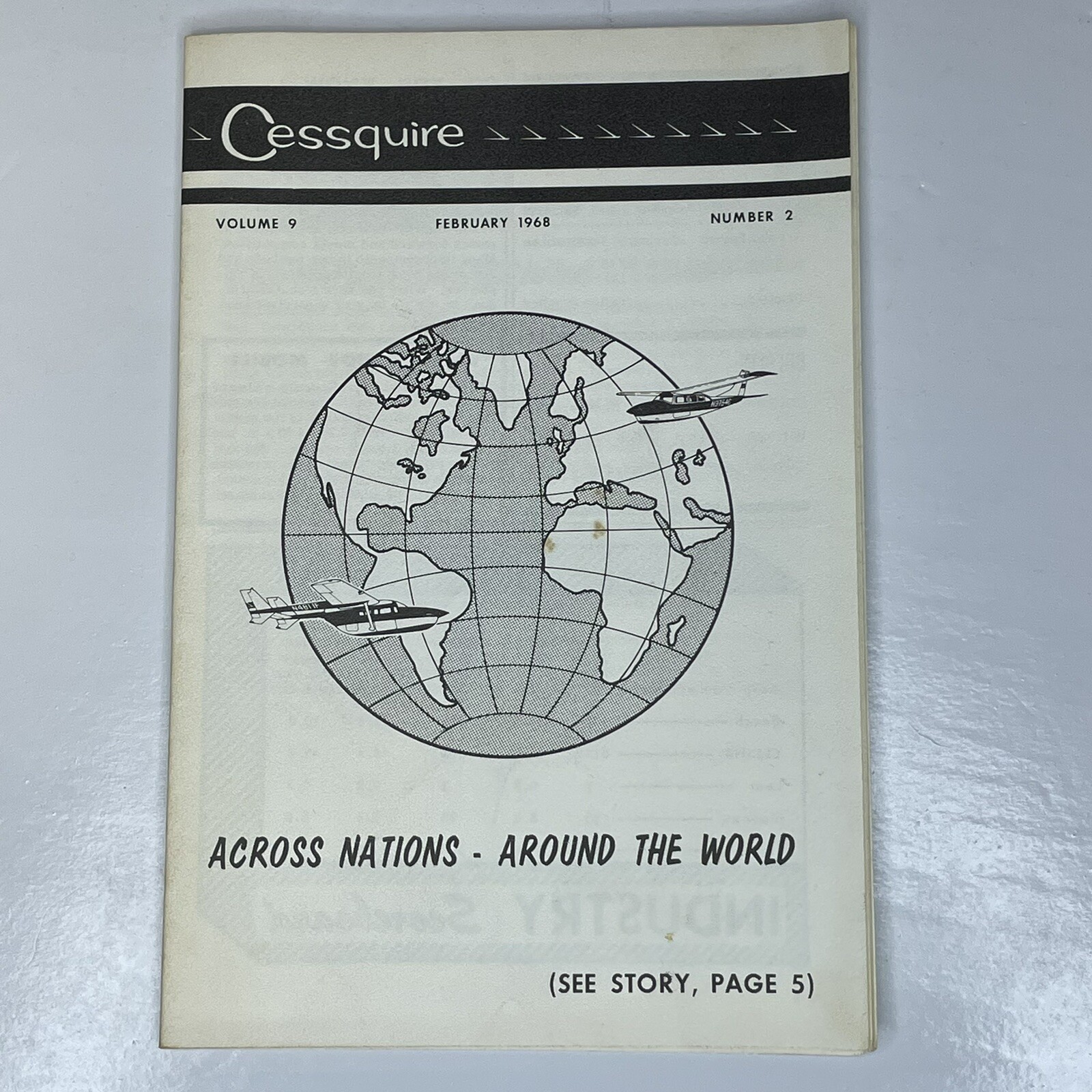 Vtg Cessquire - Vol. 9/No. 2, Feb. 1968 Cessna Aircraft Co Employee Publication