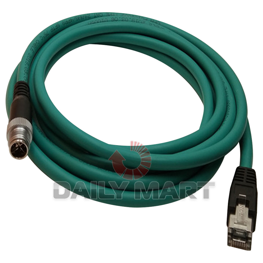 New In Box COGNEX CCB-84901-2001-15 M12 Straight Ethernet Cable
