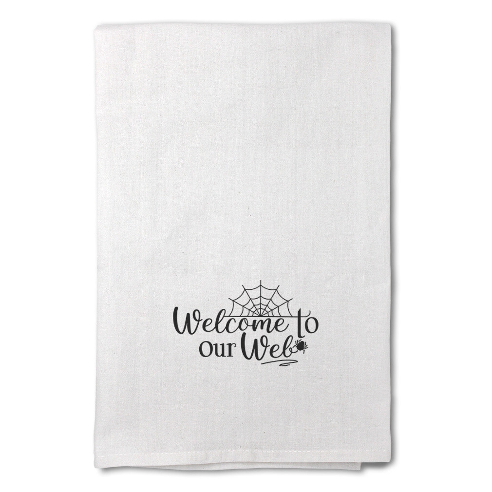Decor Flour Kitchen Towels Welcome to Our Web Cleaning Supplies Dish Towels