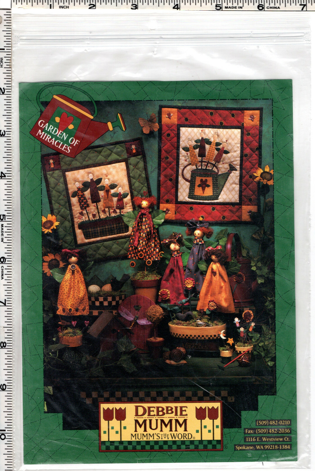 "Garden of Miracles" ©1997 Debbie Mumm Quilting Dollmaking Pattern #AP-47 UNCUT