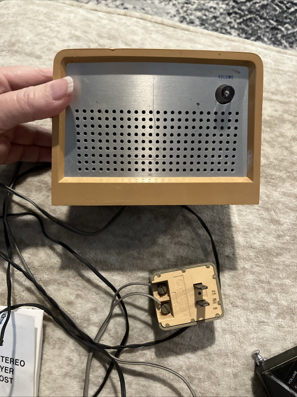 WESTERN ELECTRIC Beige External Speaker Vintage Tested Working