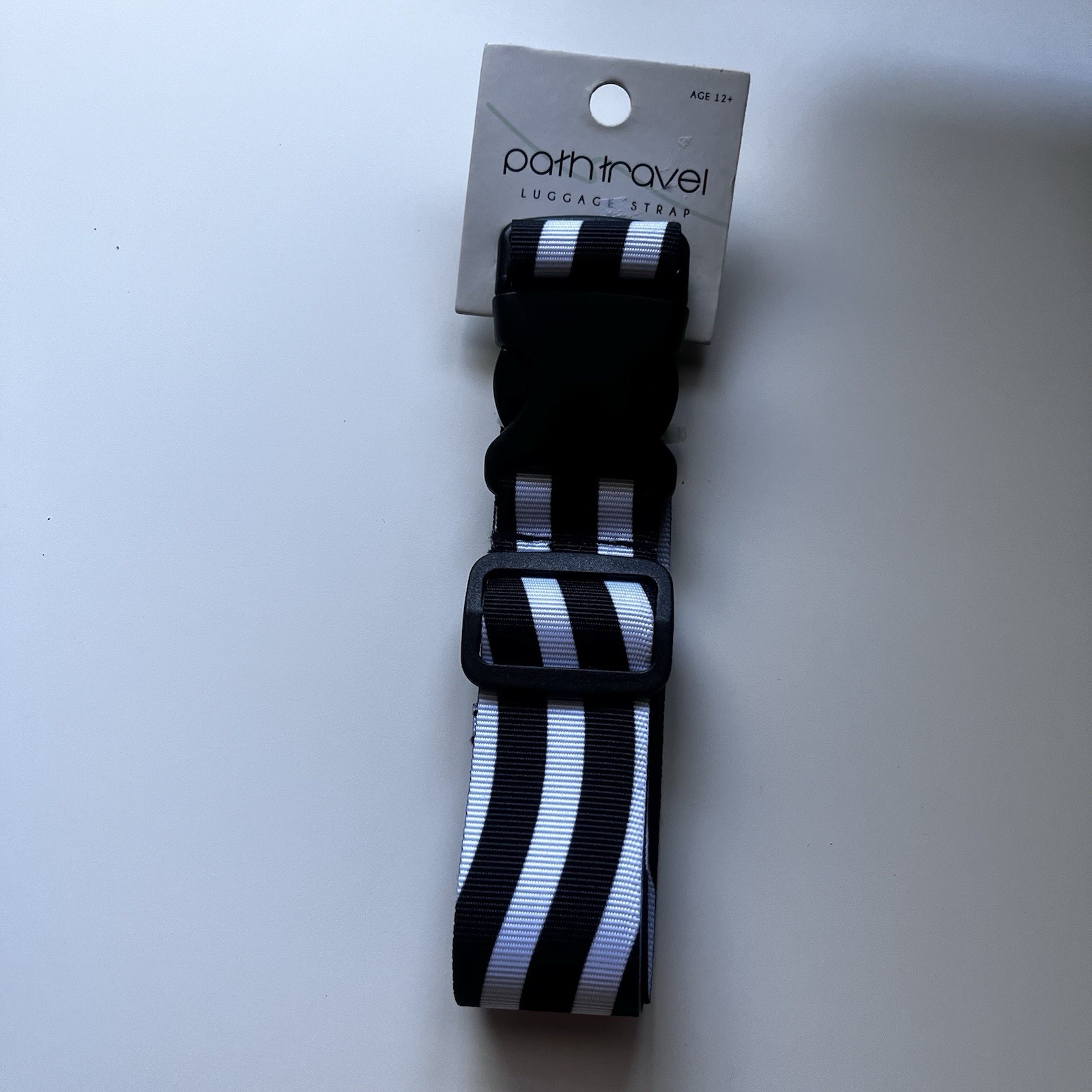 Path Travel Luggage Strap Black And White New