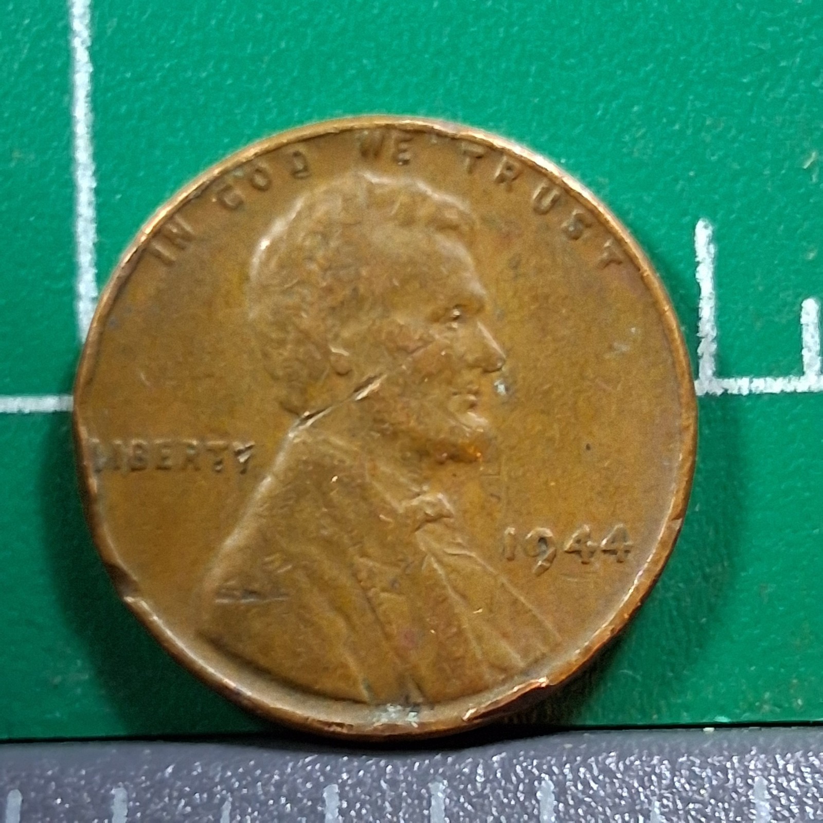 1944 United States USA Abraham Lincoln Wheat Penny 1 Cent Copper Coin