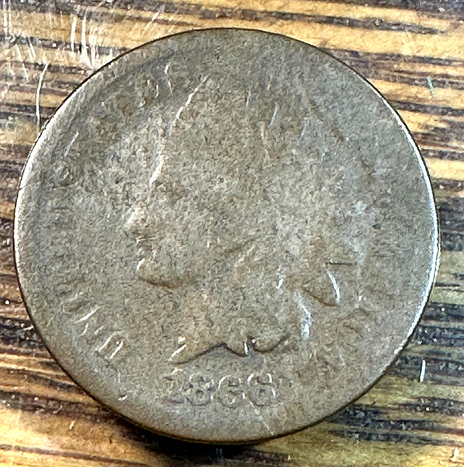 1866 Indian Cent Nice Original Good CHRC