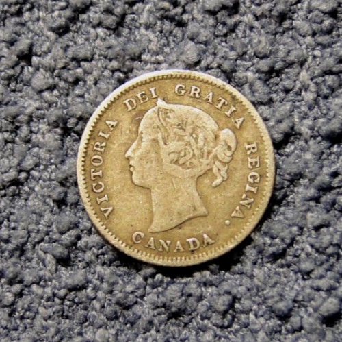 CANADA 1883H 5 CENTS SILVER COIN KM # 2