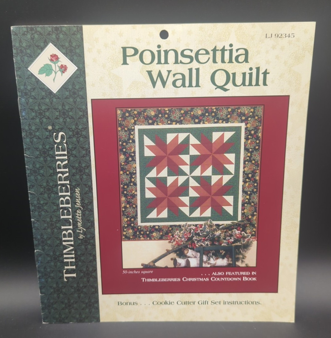 2006 -Thimble Berries Poinsettia Wall Quilt Leaflet-LJ92345