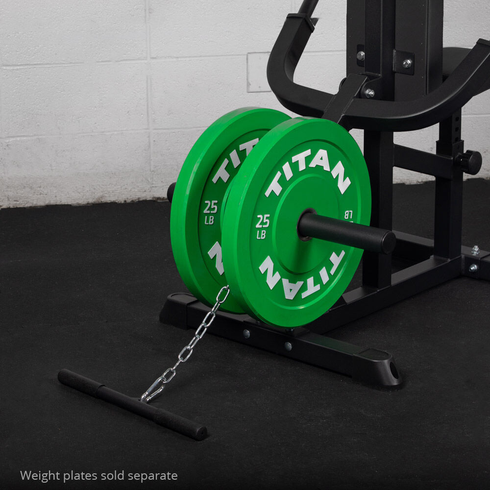 Titan Fitness Plate Loaded Seated Dip Machine, Rated 200 LB, Tricep/Bicep Press