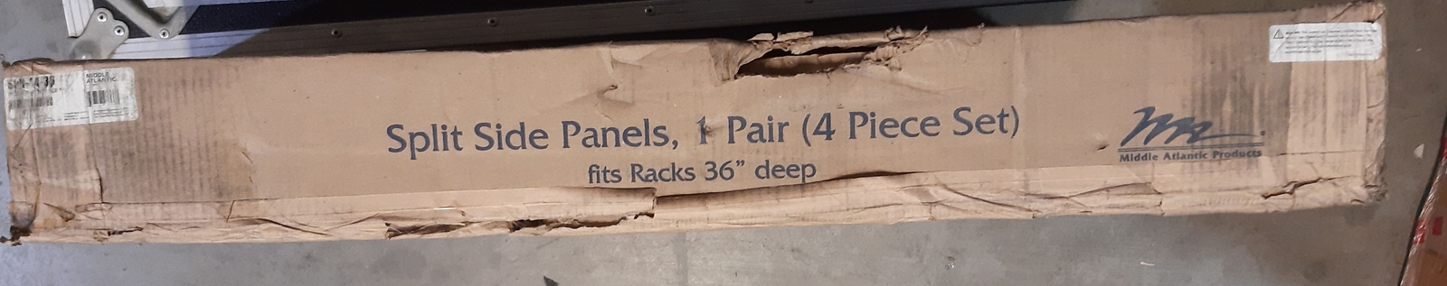 Middle Atlantic Products Split Side Panels 36" Deep 1 Pair (4pc Set) SPN-44-36