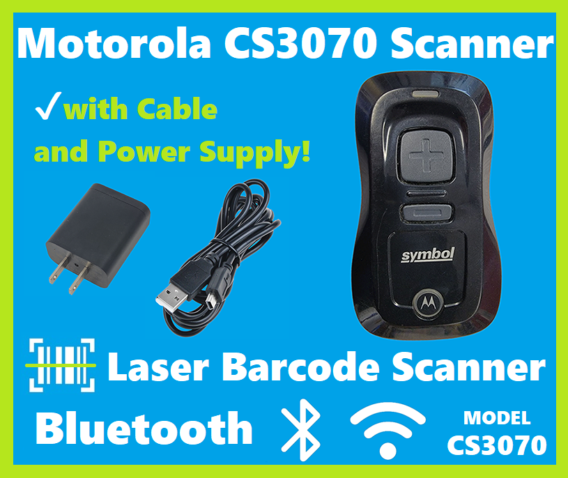 Motorola Symbol CS3070 Bluetooth Barcode Scanner CS3070-SR10007WW, w/ Cable!🔥⭐
