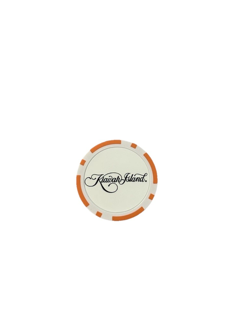 Kiawah Island Poker Chip Golf Ball Marker Magnetic 1.5 Inch New