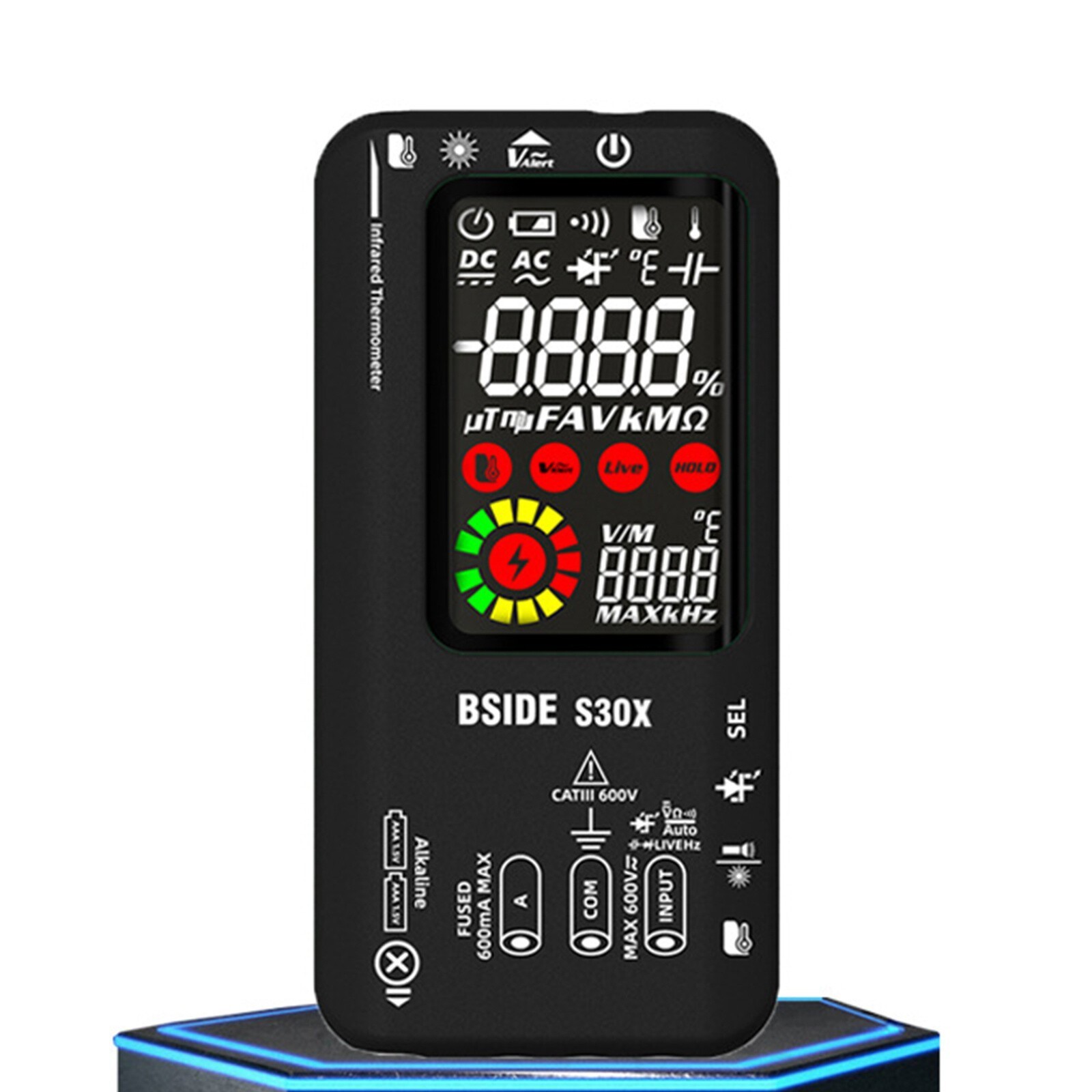 BSIDE S30X Digital Multimeter DC AC Volt Current Ohm Resistance Tester Handheld
