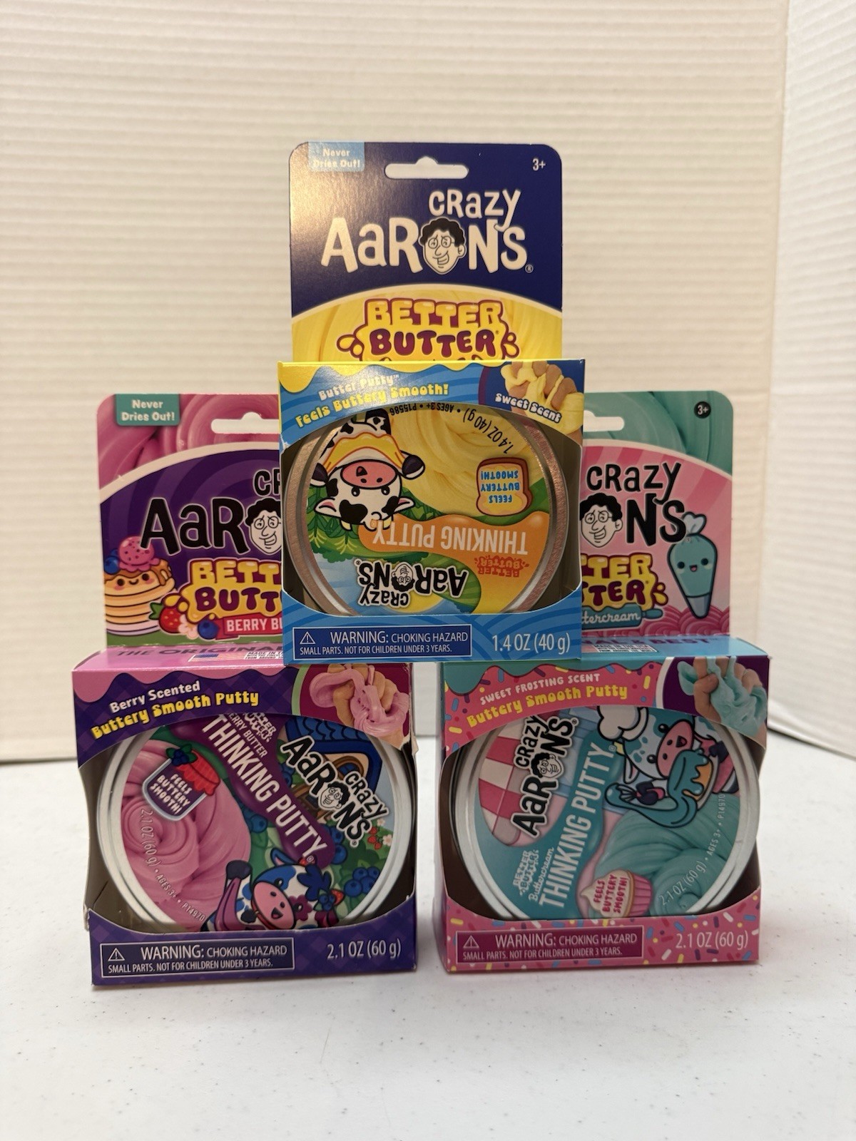 Crazy Aarons Better Butter Putty Original & Berry & Buttercream- New-Unopened