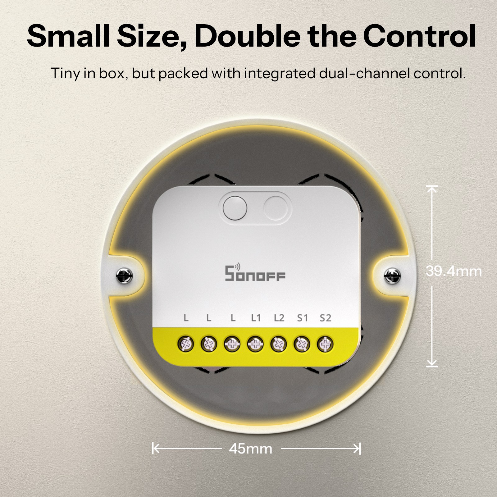 SONOFF Zigbee Smart Light Switch, MINI Dual-Channel Control, No Neutral Required