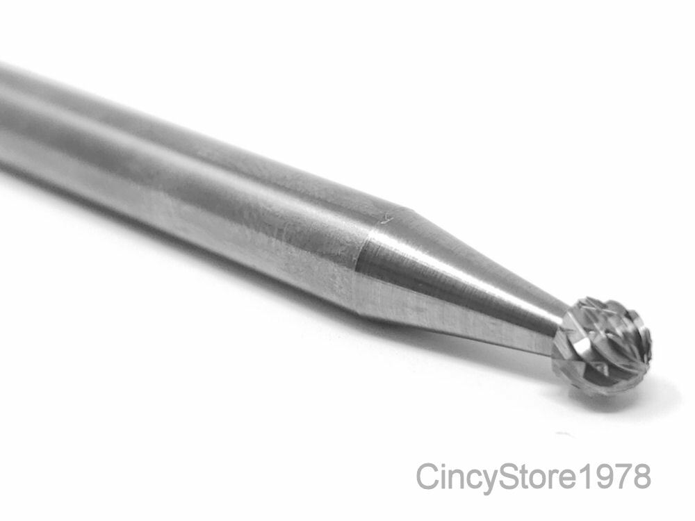 SD14D Ball Shape 3/16" Carbide Burr Bur Tool Die Grinder Bit 1/4" Shank
