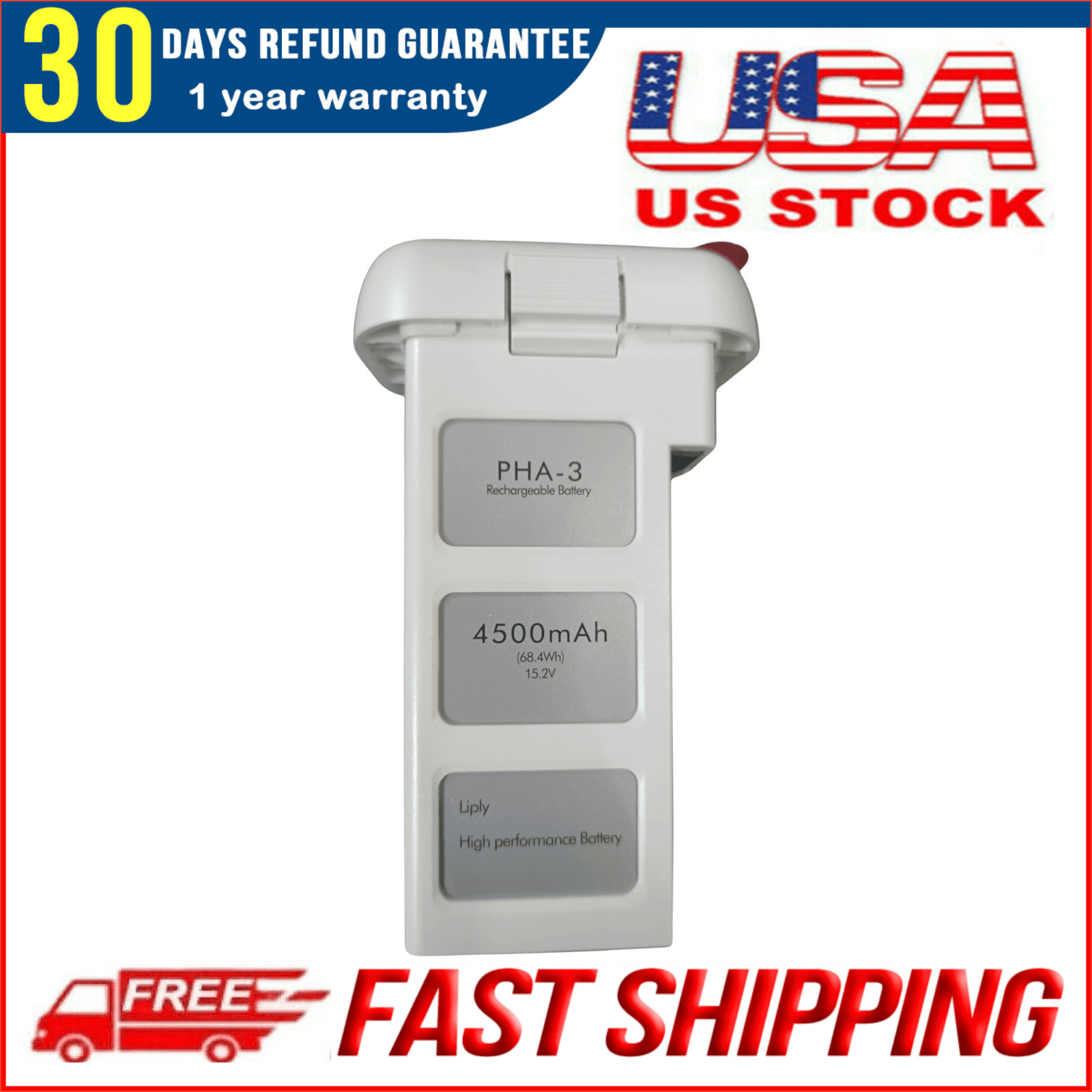 New 68.4WH 4500mAh Advanced Standard Intelligent LiPo Battery for DJI Phantom 3