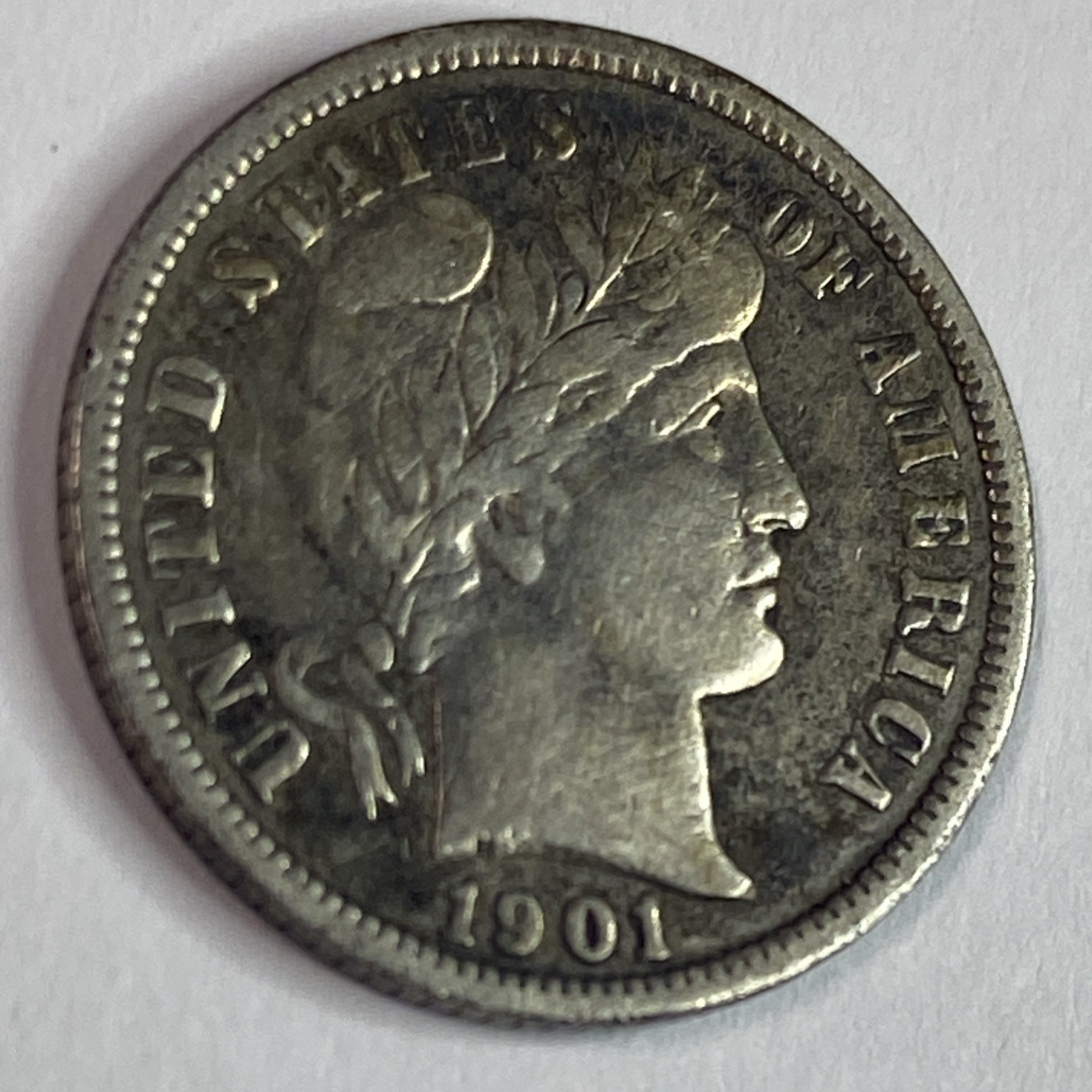 1901-O Barber Dime - Full Liberty - EF/AU Nice Coin!