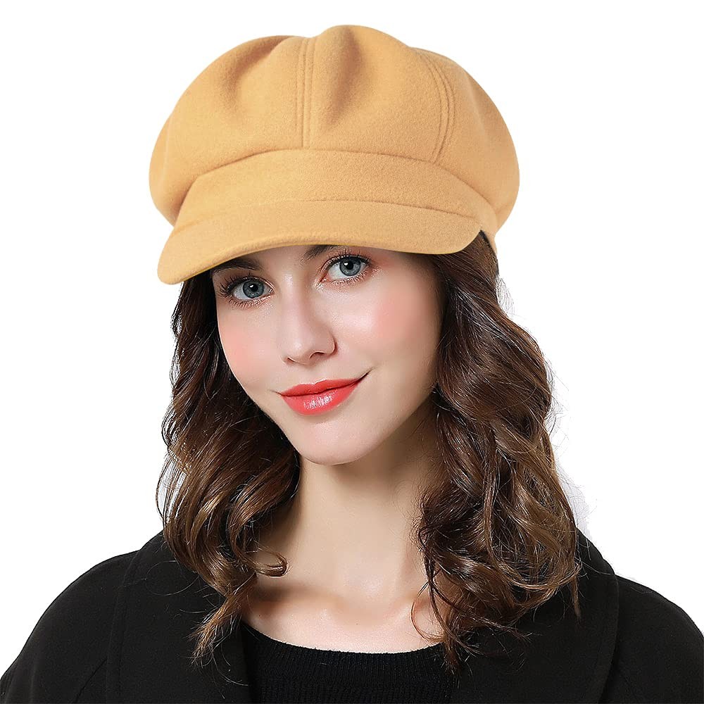 Women Beret Newsboy Hat French Wool Cap Classic Autumn Spring Winter Artist