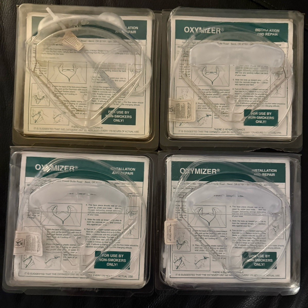 Lot of 4 - Oxygen Mask Oxymizer by Precise Flight PN 020N0001-1 NEW In Package