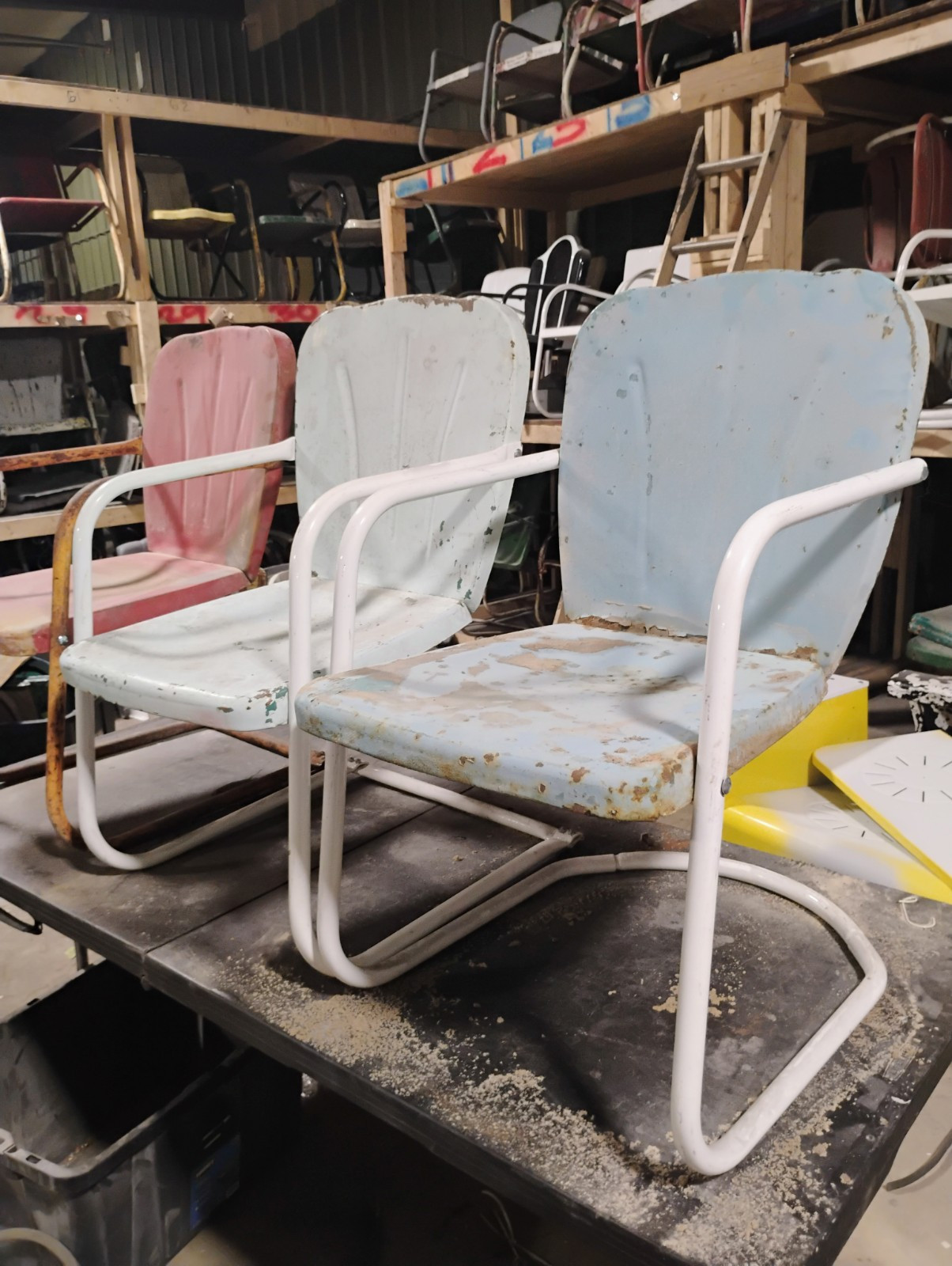 Vintage Edwards Manufacturing Fork Chairs (Set Of 2)