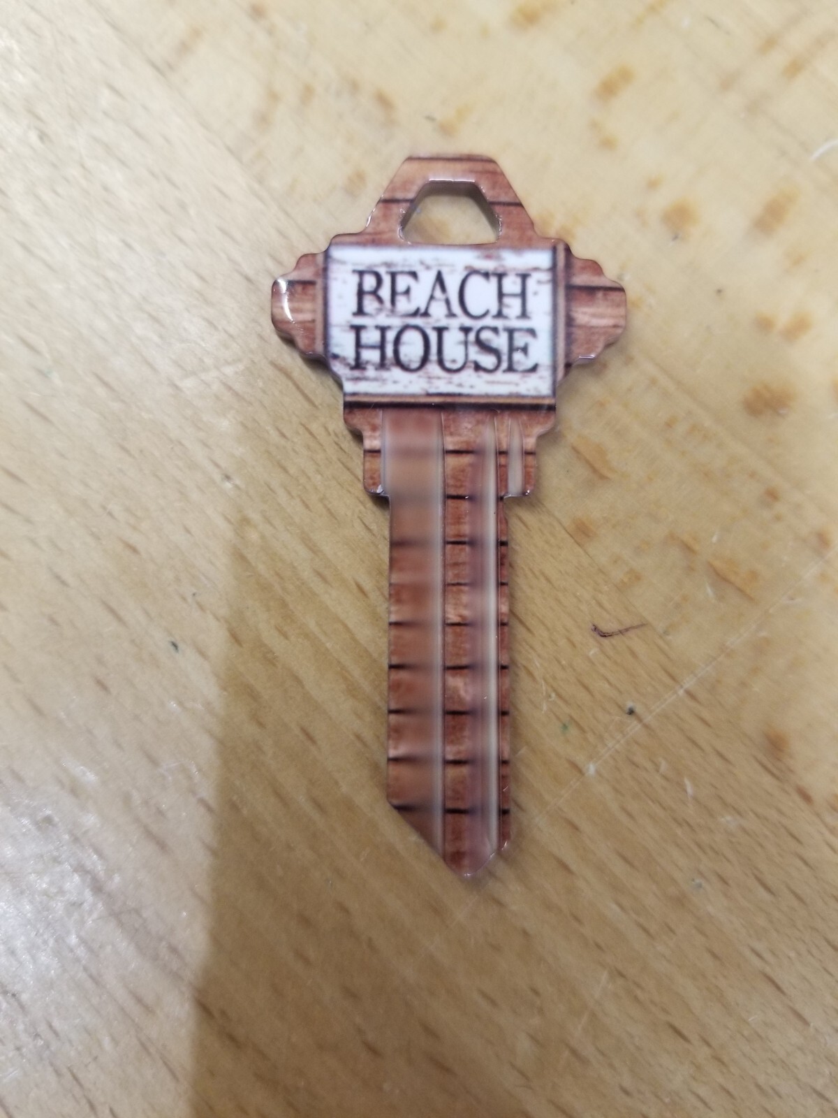BEACH HOUSE PRINTED SCHLAGE SC1 KEYBLANK - READ DETAILS BELOW