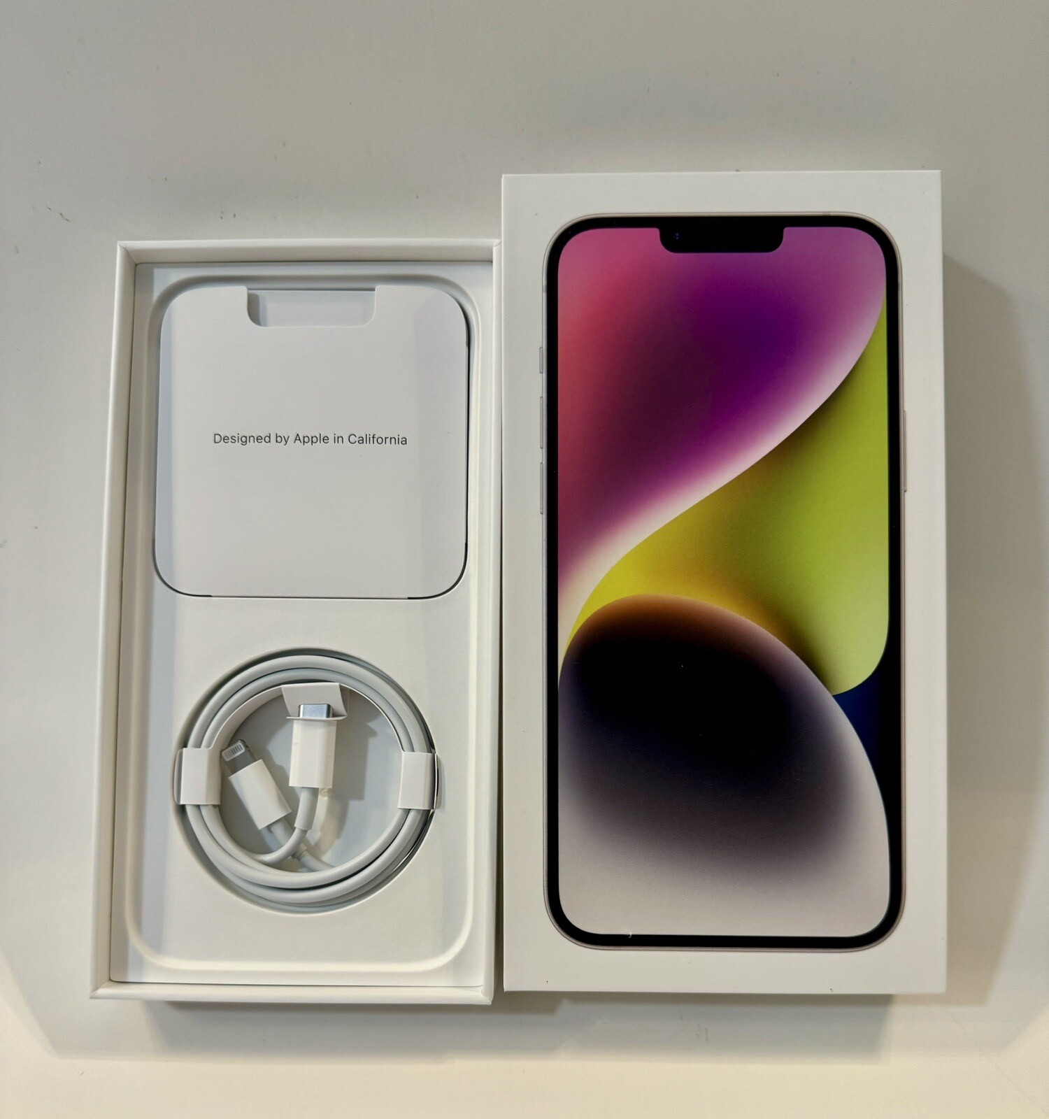 Box for Apple iPhone 14 Plus Starlight with accessories! Phone is NOT included!