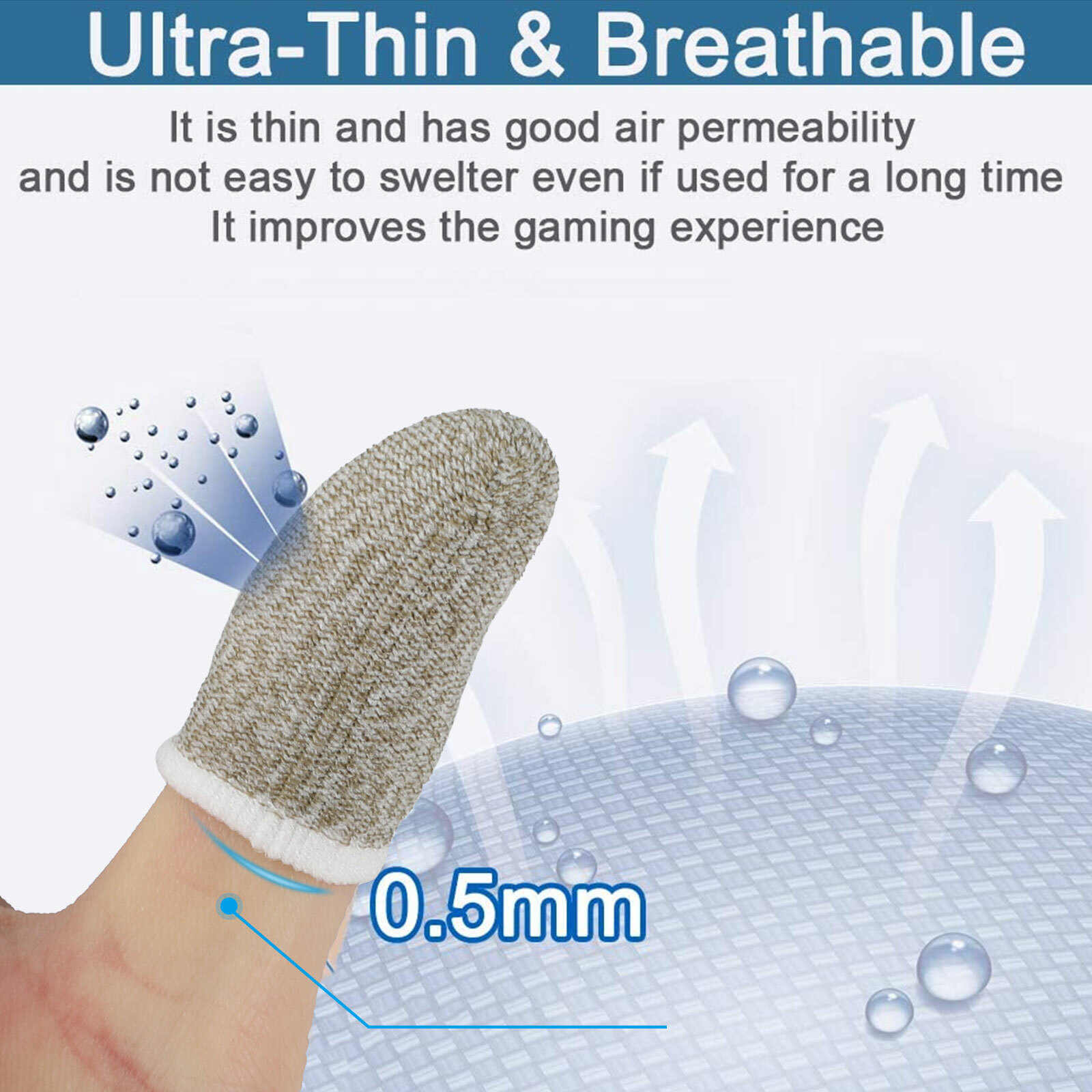 20Pcs Screen PUBG Gaming Finger Sleeve Game Controller Mobile Sweatproof Gloves