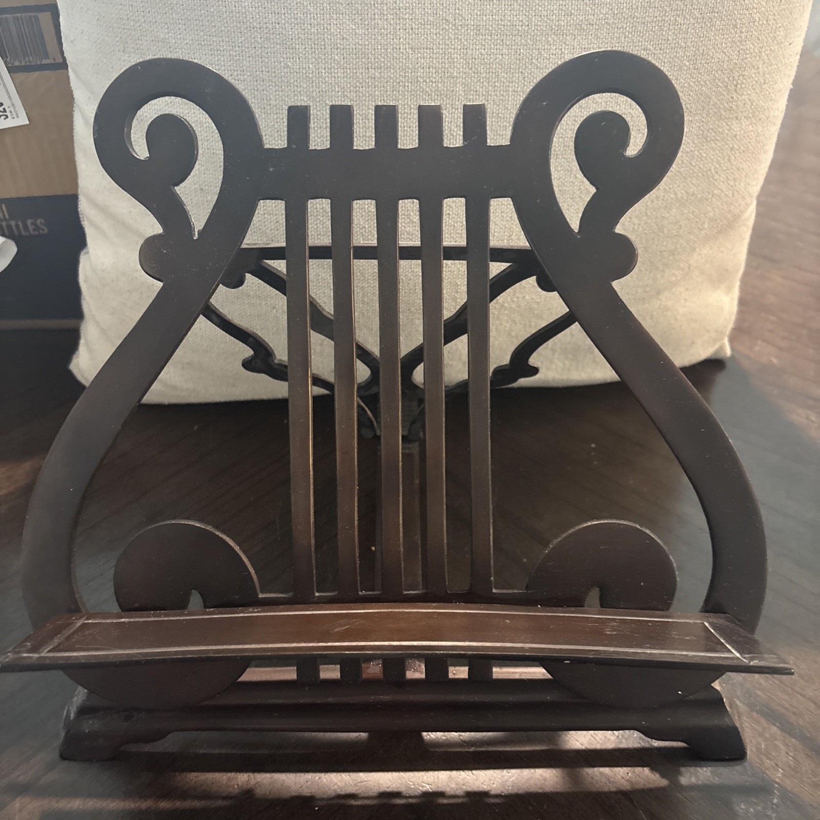 Rare Vintage Folding, Adjustable  Book/Music Stand Harp Design