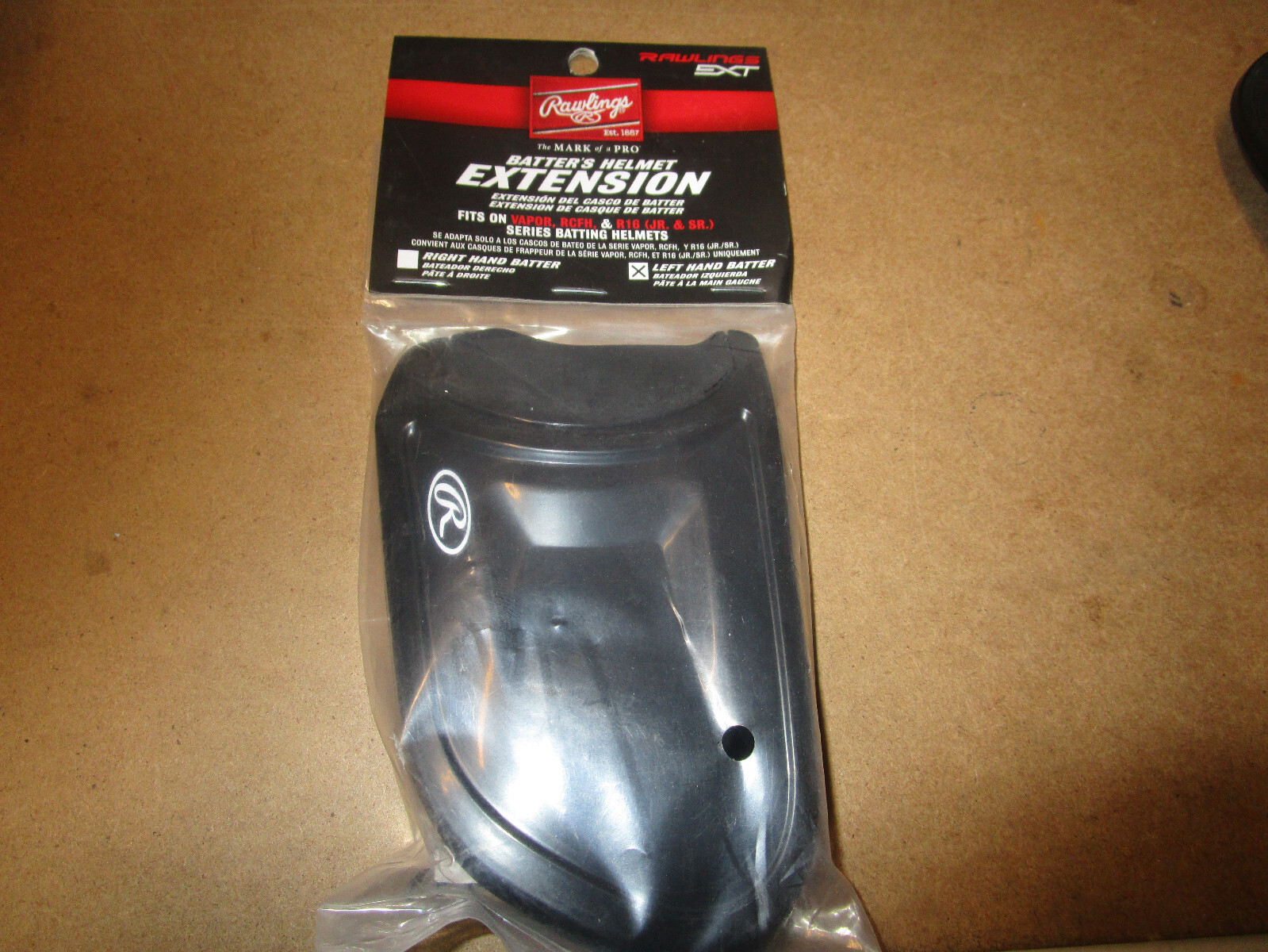 Left Hand Batter Helmet Extension Fits Vapor RCFH R16 JR SR Rawlings