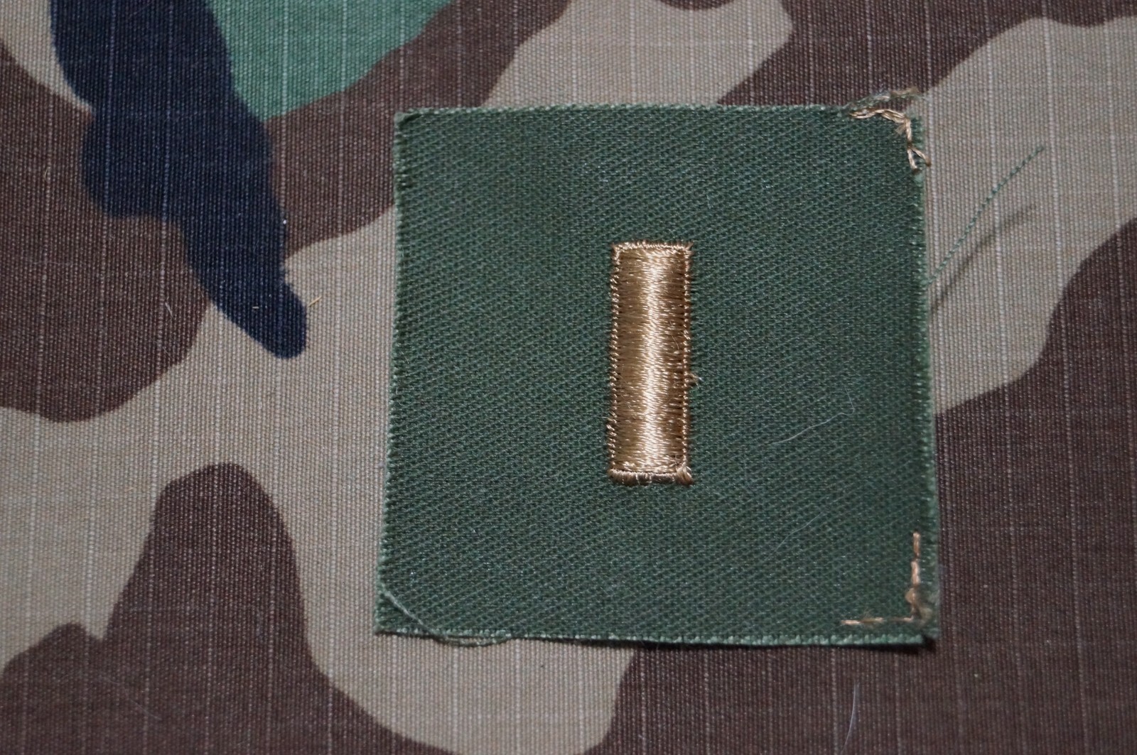Military Patch US Army 2nd Lieutenant / 2LT / O-1 Sew-on Rank OD Green Obsolete