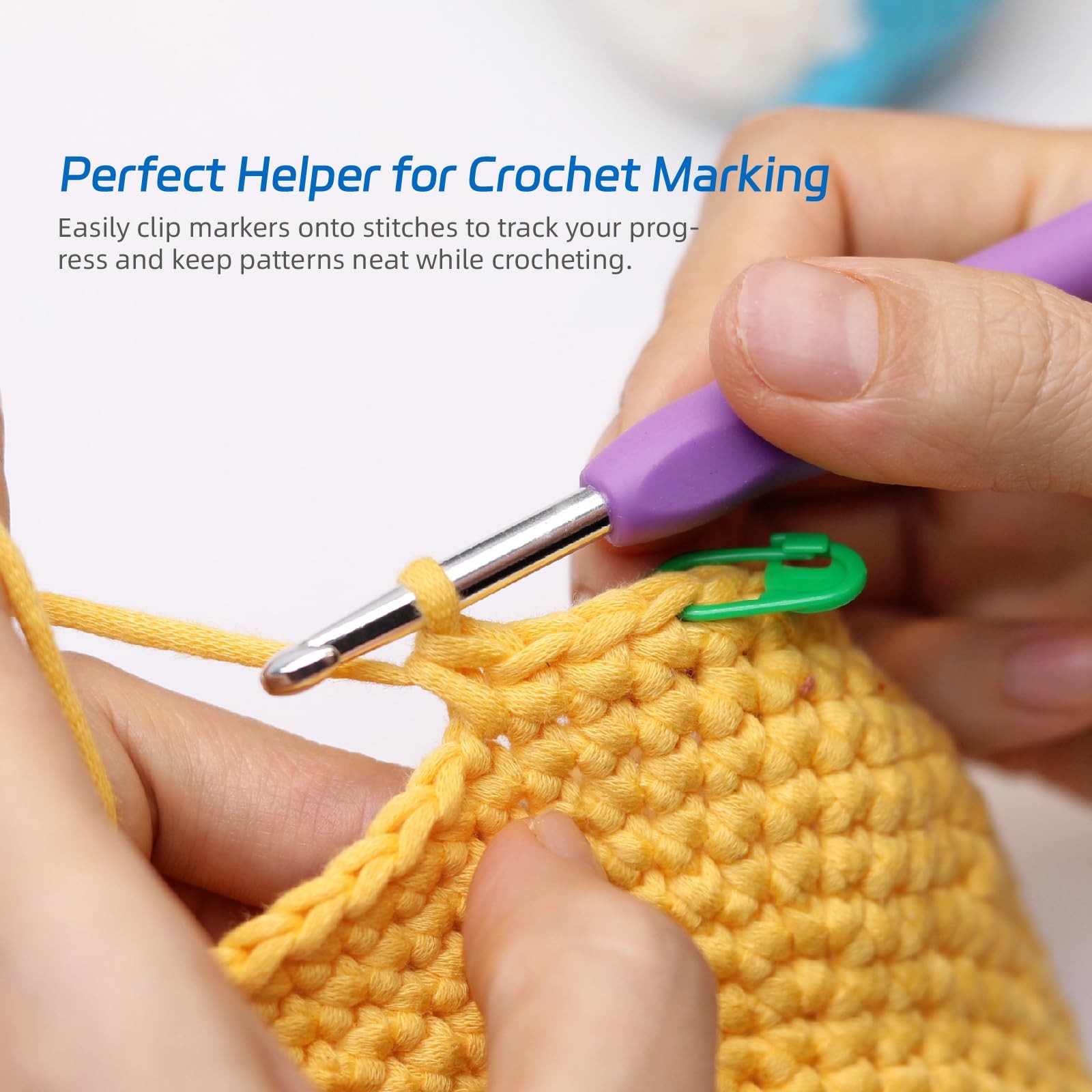 Crochet Stitch Markers Knitting Needle Accessories Locking Clips 200 Count