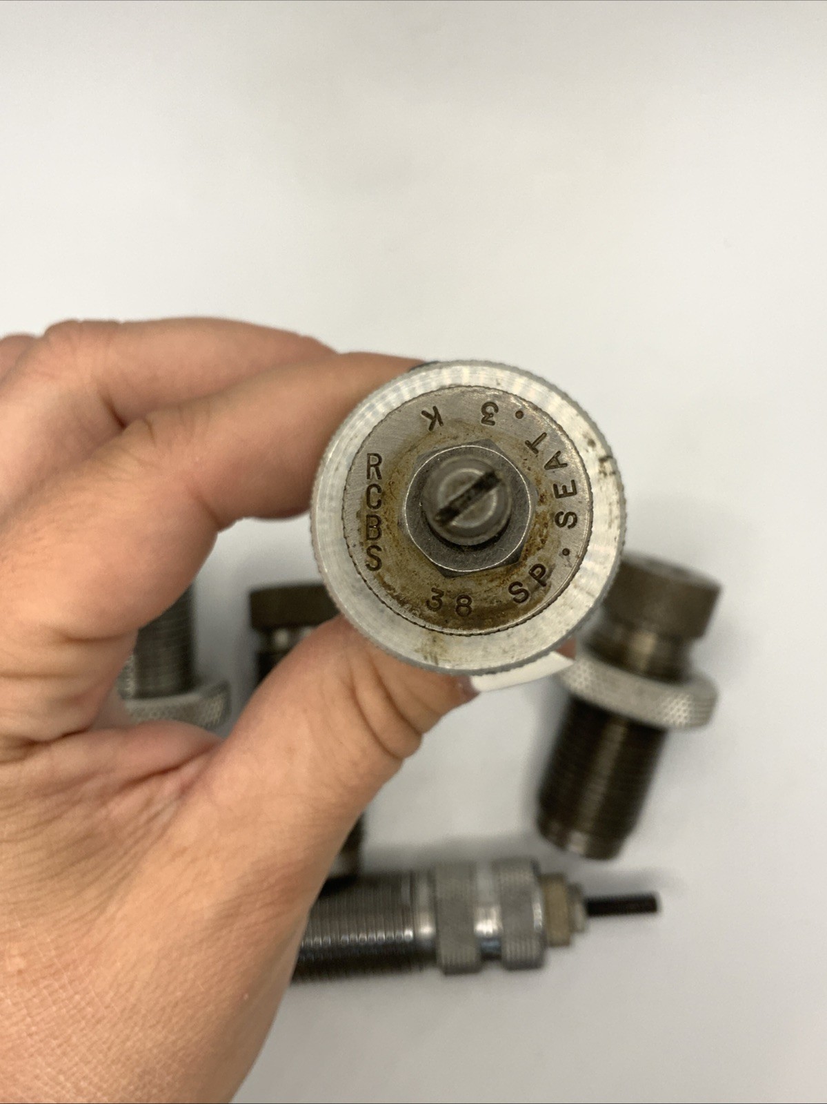 RCBS 38/357 carbide 3 die set plus extras Size and Lyman