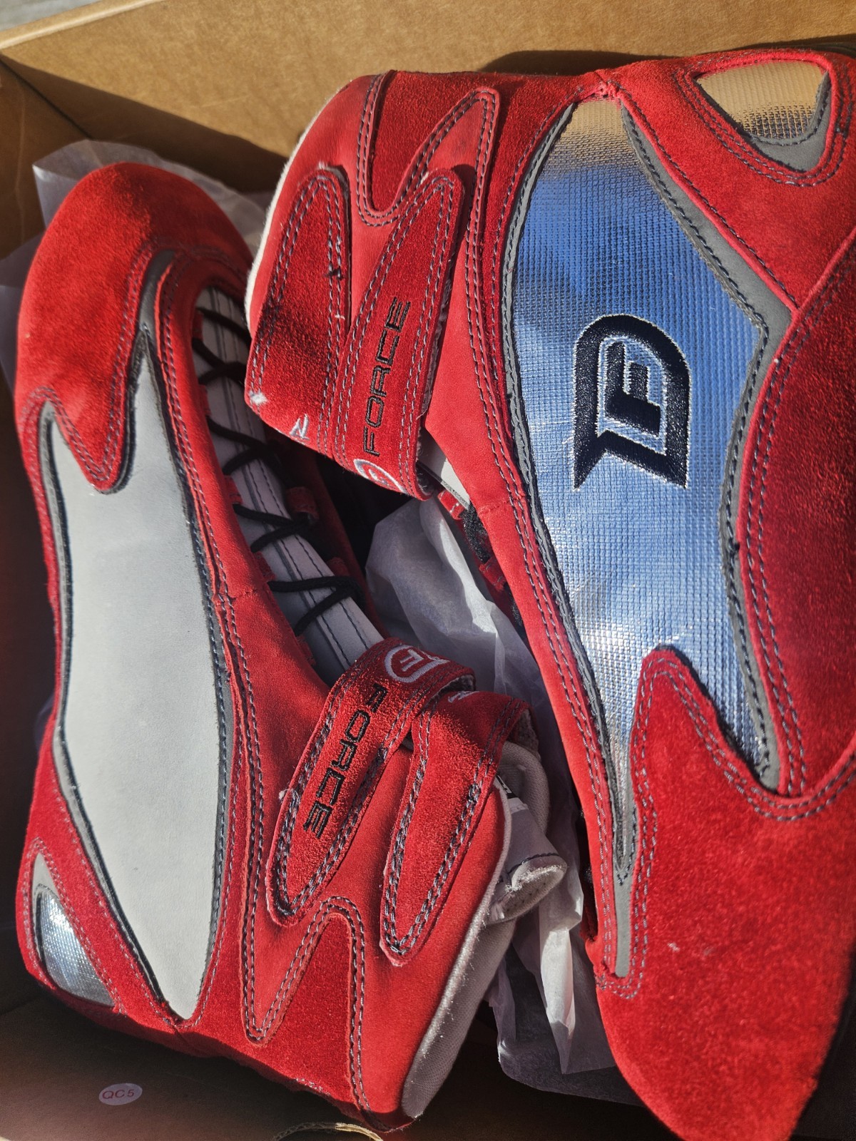NO Fear Driving Force Draft II Auto Racing Shoes Mens Size 10 US, Red Suede