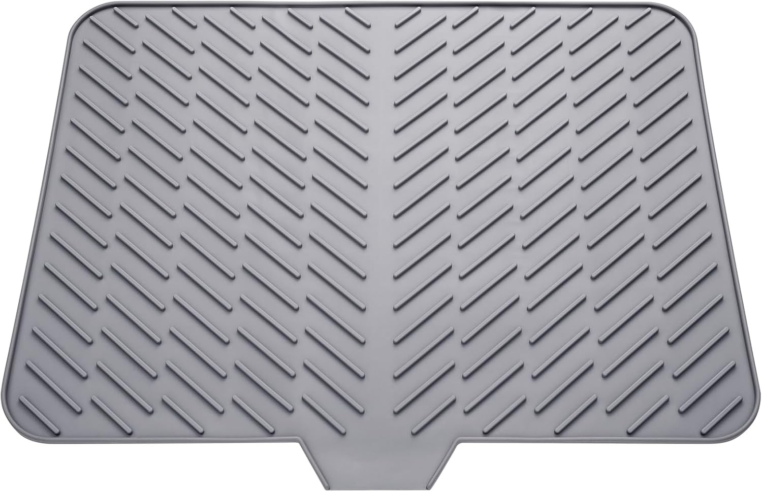 Silicone Drying Mat, 23" With Built-in Drain Lip, Heat-Resistant,